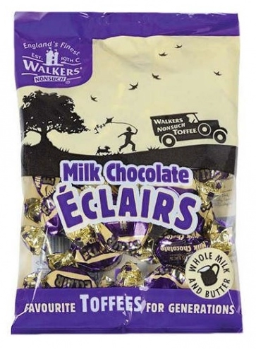 Цукерки Walkers Toffees Milk Chocolate Eclairs 