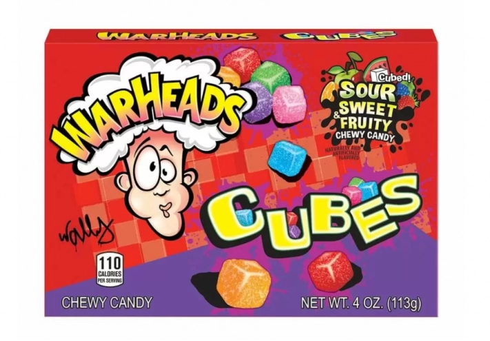 Супер кислые жевательные конфеты Warheads Cubes