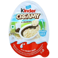 Яйце Kinder Creamy Milky Crunchy з повітряним рисом 19г