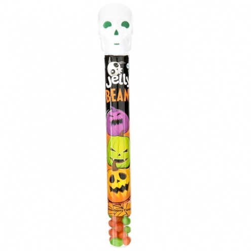 Цукерка-тростина з черепом і желейними бобами Halloween Jelly Bean Ghost Candy Cane 80г