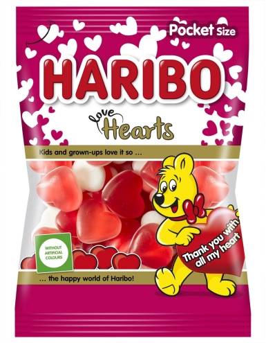 Желейні сердечка Haribo Love Hearts Полуниця 130г
