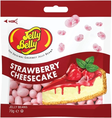Жевательные бобы "Клубничный Чизкейк" Jelly Belly Strawberry Cheesecake 70г