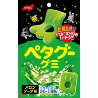Японські жувальні цукерки Nobel Petagu Gummies Melon Soda Диня 51г