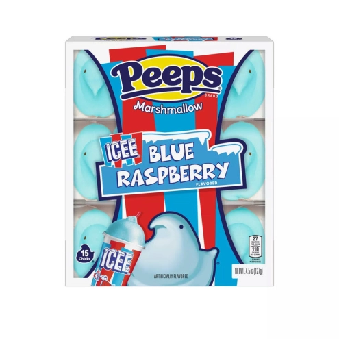 Маршмеллоу на Пасху Peeps Paste Icee Blue Raspberry Chicks Цыплята (Голубая Малина) 127г