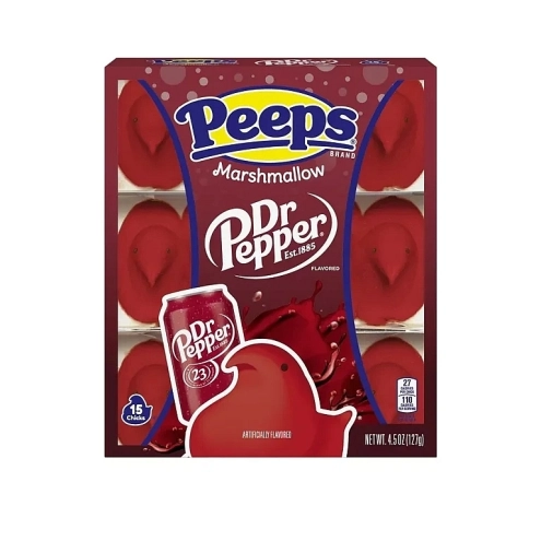 Маршмеллоу на Пасху Peeps Easter Dr Pepper Chicks Цыплята (со вкусом газировки Доктор Пеппер) 127г