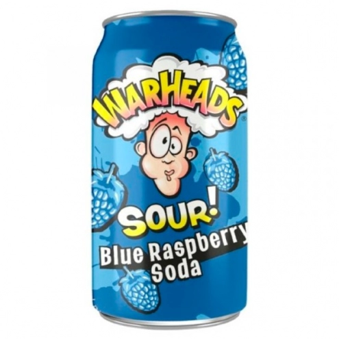 Газована вода Warheads Sour! Blue Raspberry Soda ✈ Швидка доставка по Україні ► Найнижчі ціни ✔ Замовляйте зараз