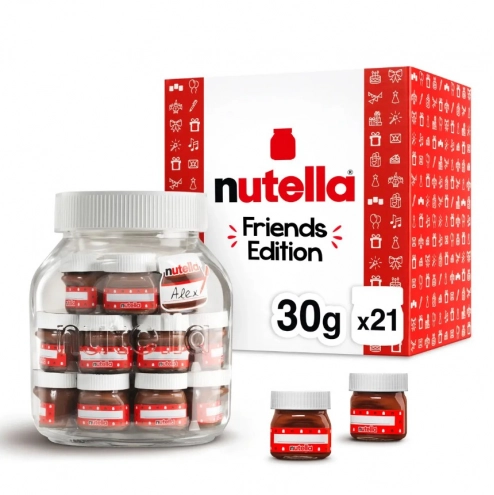 Подарунковий набір шоколадної пасти Nutella Friends Edition (21x 30г nutellini)