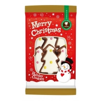 Печиво Ялинки новорічне з глазур'ю Celpol Decorated Cookies Christmas Tree 200г