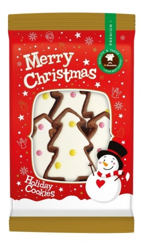 Печенье Елочки новогоднее с глазурью Celpol Decorated Cookies Christmas Tree 200г