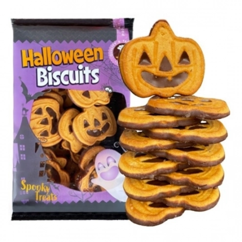 Печенье Тыква в какао глазури Halloween Biscuits Pumpkin 200г