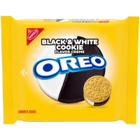 Печенье сэндвич  OREO Black & White Cookie Creme Sandwich Черная и Белая глазурь 302г