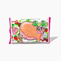 Японские вафли Puku Puku Tai Meito Strawberry Шоколадно-Клубничные 16.5г