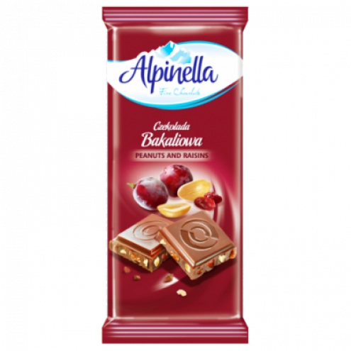 Шоколад Alpinella Арахіс та Родзинки