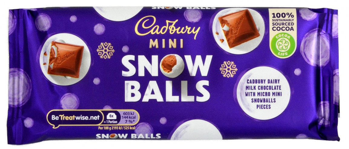 Шоколад Cadbury Mini Snow Balls (по 31.03.2023)