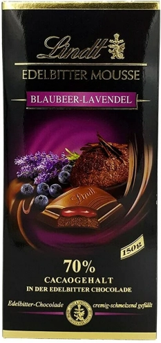 Шоколад Lindt Dark Mousse Чорниця Лаванда 150г