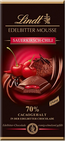 Шоколад Lindt Dark MousseВишня Чілі 150г