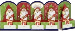 Шоколадные фигурки Дед Мороз Lindt Mini-Santa (красные) 5 шт