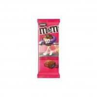 Шоколад із драже M&M's та шматочками печива Chocolate Bar Cookie Block 165г