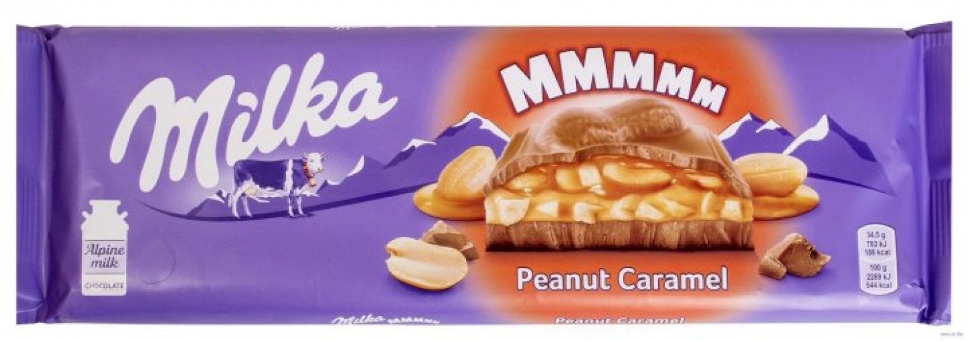 Шоколад Milka  арахіс карамель 300г