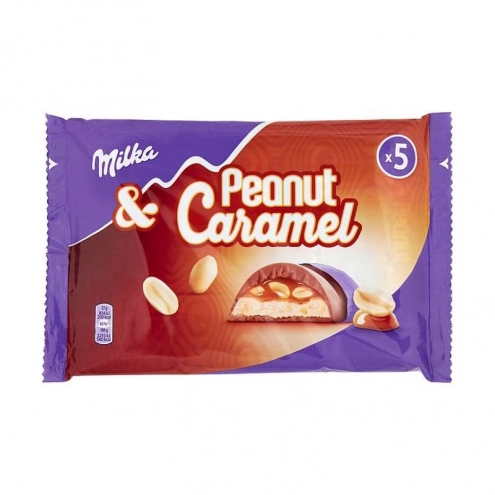 Шоколад Milka  арахіс карамель 5*37г