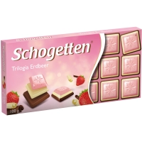 Шоколад Schogetten Полунична Трилогія 100г