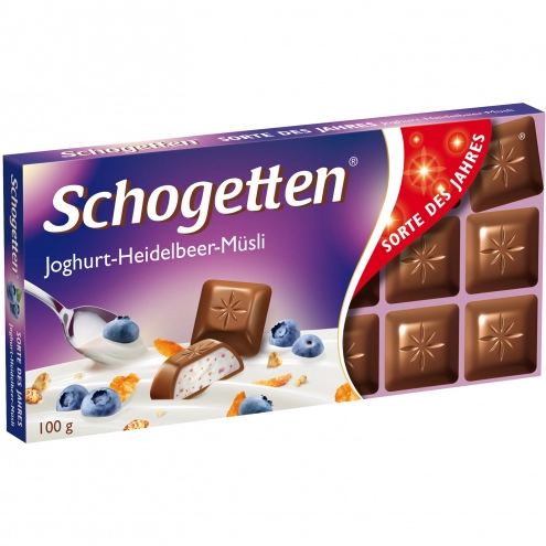 Шоколад Schogetten Йогурт Черника Мюсли 100г