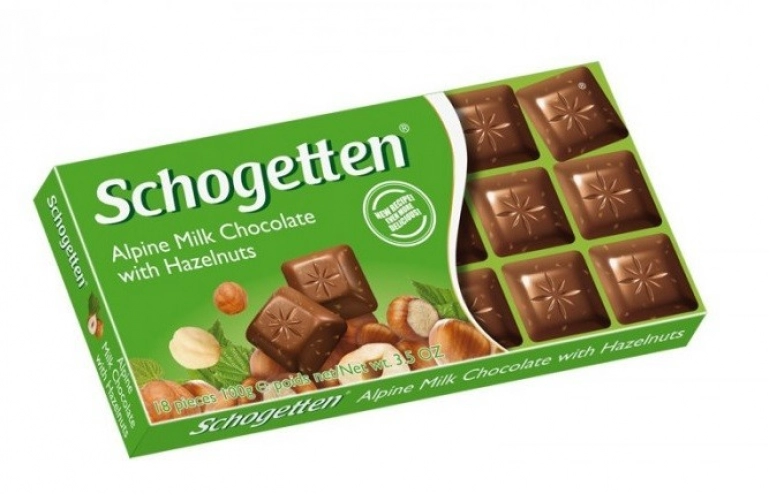 Шоколад Schogetten Alpine Milk Chocolate with Hazelnuts