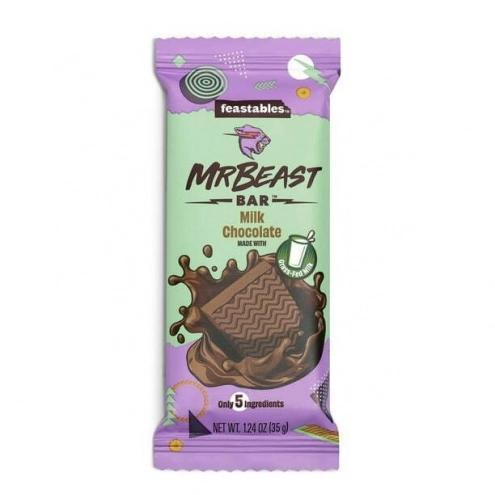 Молочний шоколад містера Біста Feastables MrBeast Milk Chocolate Bar 35г