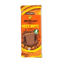 Молочный шоколад MrBeast с арахисовой пастой Feastables MrBeast Deez Nutz Peanut Butter Milk Chocolate Bar 60г
