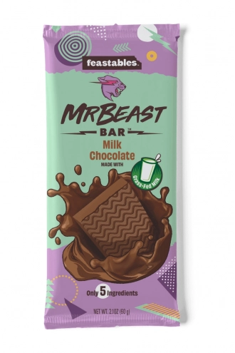 Молочний шоколад містера Біста Feastables MrBeast Milk Chocolate Bar 60г