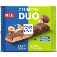 Шоколад Ritter Sport Crunchy Duo (Какао-крем Фундук Печенье) 218г
