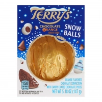 Апельсин шоколадный Terry's Snowballs Milk Chocolate Orange Новогодний дизайн 147г