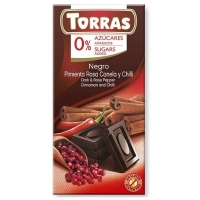 Шоколад Torras Кориця Рожевий перець 0% цукру