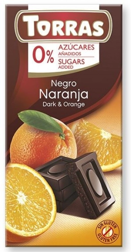 Шоколад Torras Апельсин 0% цукру